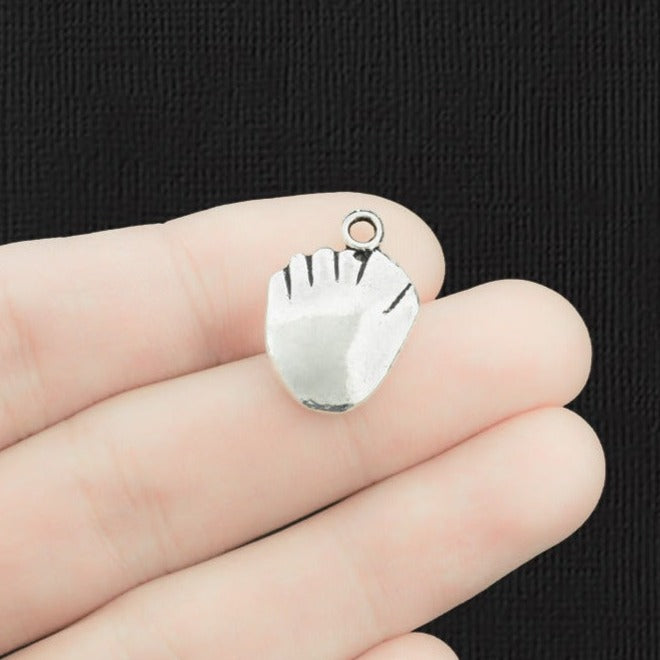 5 breloques de ton argent antique de mitaine de baseball - SC058