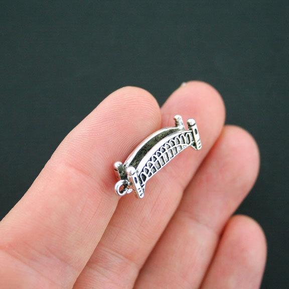 5 Bridge Antique Silver Tone Charms 3D - SC047