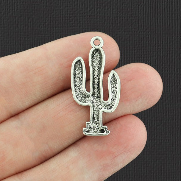 5 breloques de ton argent antique Cactus - SC5552
