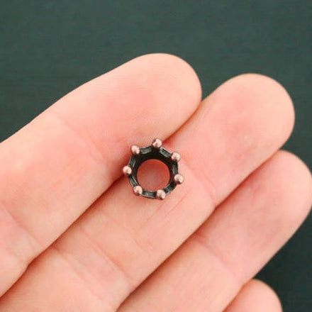 5 Crown Antique Copper Tone Charms 3D - BC1711