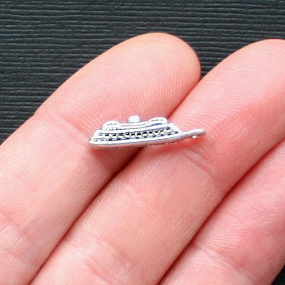 5 Cruise Ship Antique Silver Tone Charms 3D - SC1902
