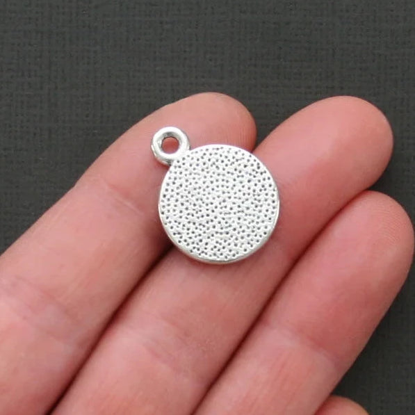 5 breloques de ton argent antique spirale clé grecque - SC1647