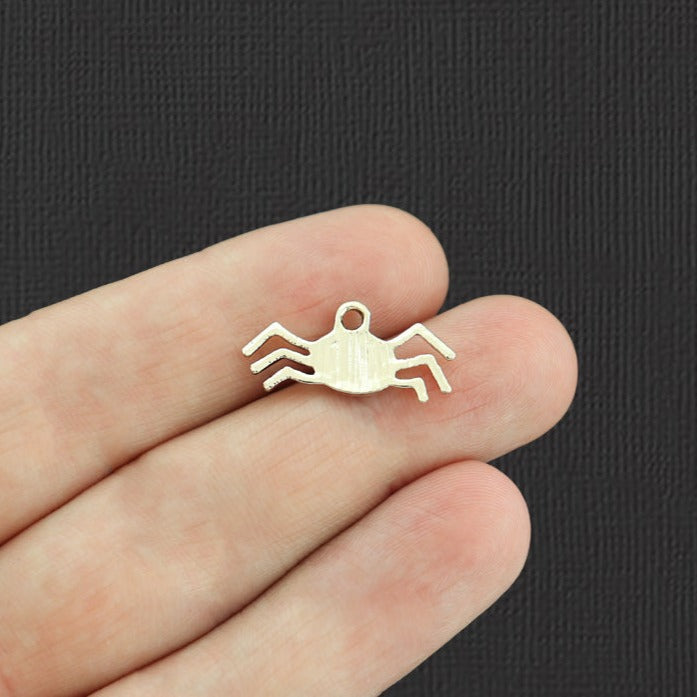 5 Happy Spider Gold Tone Enamel Charms - E1063