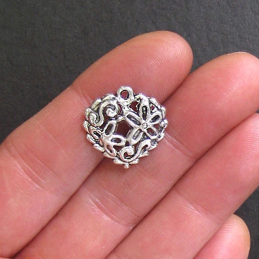 5 charmes de ton argent antique coeur - SC241