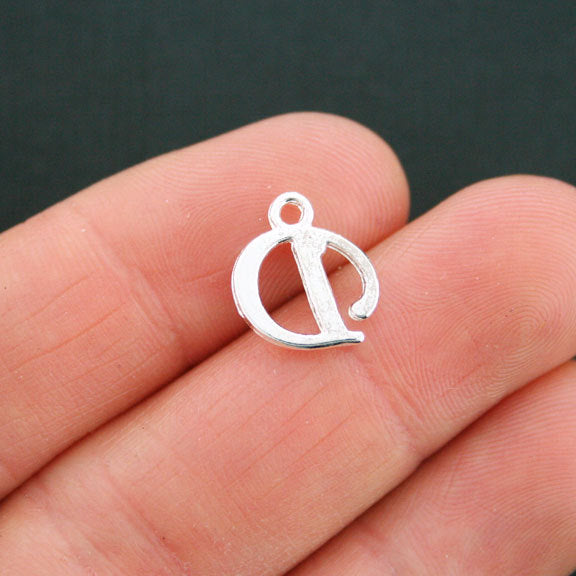 5 breloques de ton argent antique lettre D - SC5351
