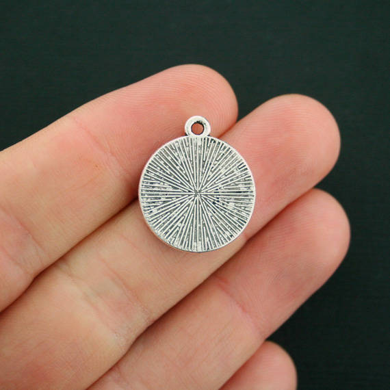 5 breloques argentées antiques de lune - SC5280