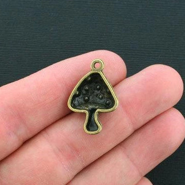 5 breloques de ton bronze antique champignon - BC1256