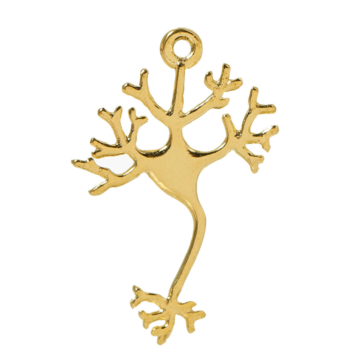 5 Neuron Antique Gold Tone Charms 2 Sided - GC799
