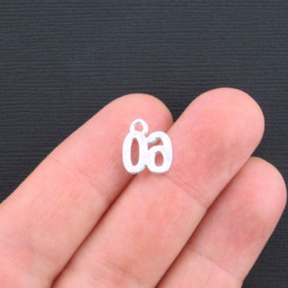 5 Number 60 Silver Tone Charms - SC3374