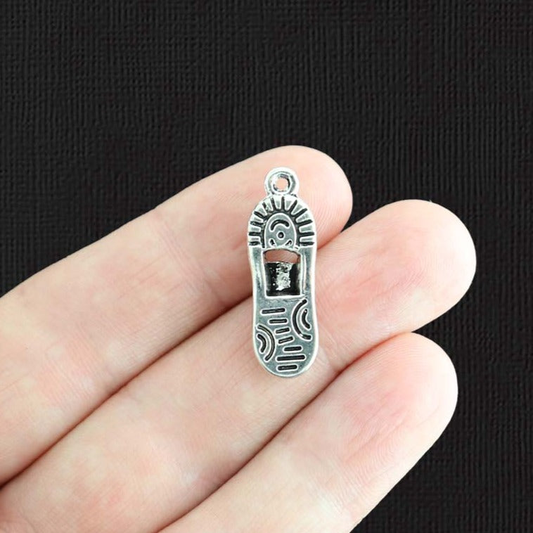 5 Sneaker Antique Silver Tone Charms 3D - SC502