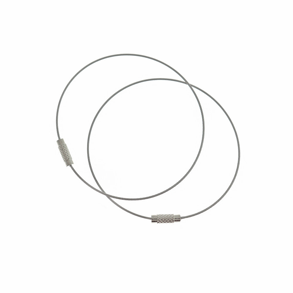 5 Steel Wire Bracelets - 8.5" - 1mm - Choose Your Color!