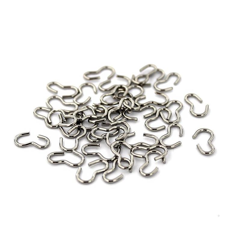 Stainless Steel Crimp Connector Cord Ends - 10.5mm x 6mm - 50 Pieces - FD731