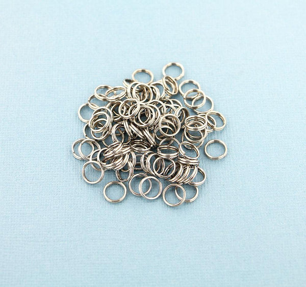 Stainless Steel Split Rings 8mm x 1.8mm - Open 13 Gauge - 50 Rings - J036