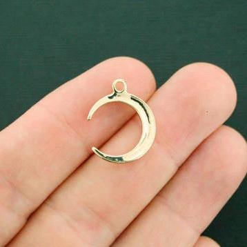 4 breloques de ton or croissant de lune - GC1206