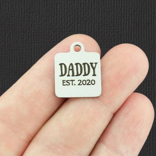Daddy Est. 2020 Stainless Steel Charms - BFS013-5188