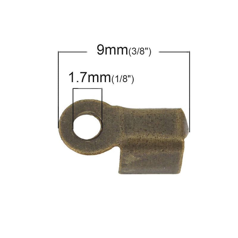 Extrémités de cordon ton bronze antique - 9 mm x 4 mm - 1000 pièces - FD304