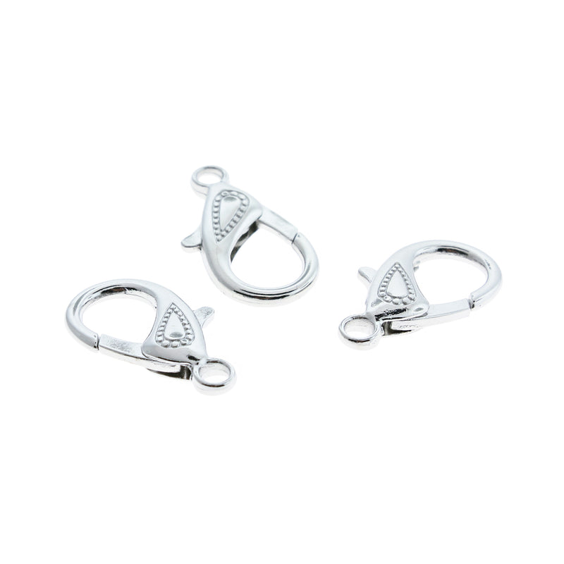 Silver Tone Lobster Clasps 30mm x 16mm - 25 Clasps - FF280