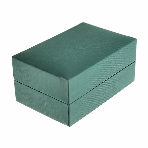 Imitation Leather Earring Box - Forest Green - 7cm x 5cm - 1 Piece - TL234
