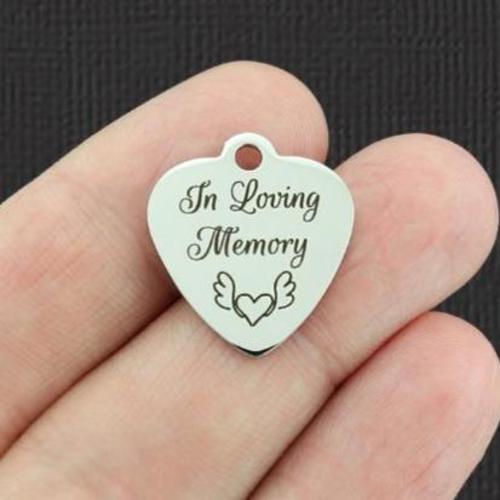 In Loving Memory Stainless Steel Charms - BFS011-5291