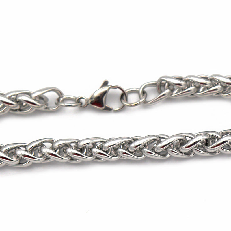Bracelets de chaîne de corde en acier inoxydable 9" - 6mm - 5 Bracelets - N681