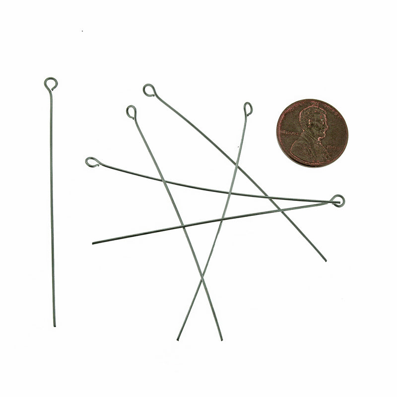 Stainless Steel Eye Pins - 65mm - 50 Pieces - PIN082