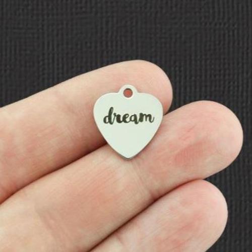 Dream Stainless Steel Small Heart Charms - BFS012-5351