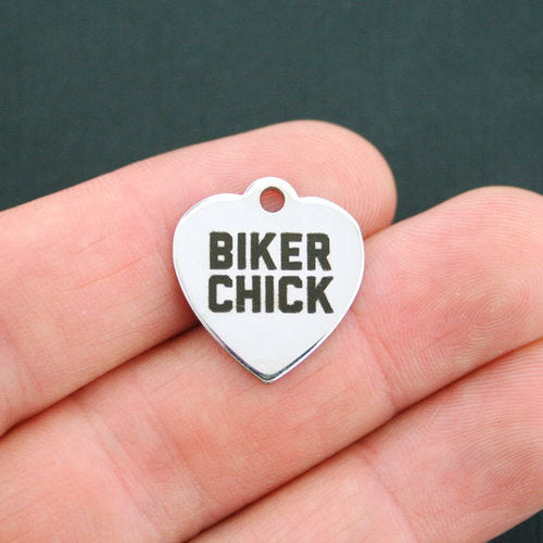 Biker Chick Stainless Steel Charms - BFS011-0053