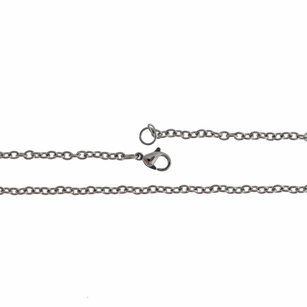 Collier Chaîne Câble Acier Inoxydable 21" - 3mm - 1 Collier - N148