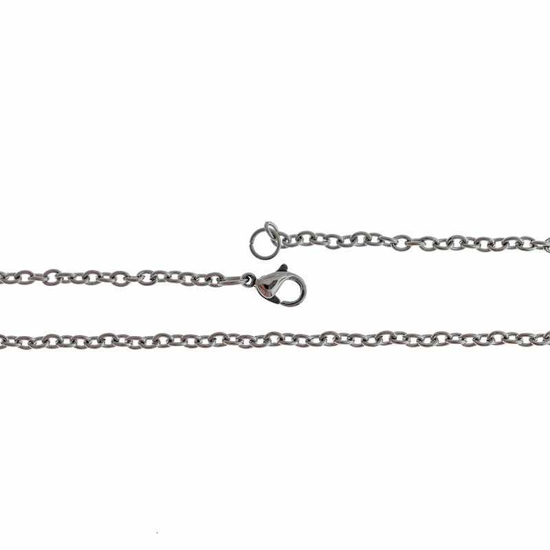 Stainless Steel Cable Chain Necklace 21" - 3mm - 1 Necklace - N148