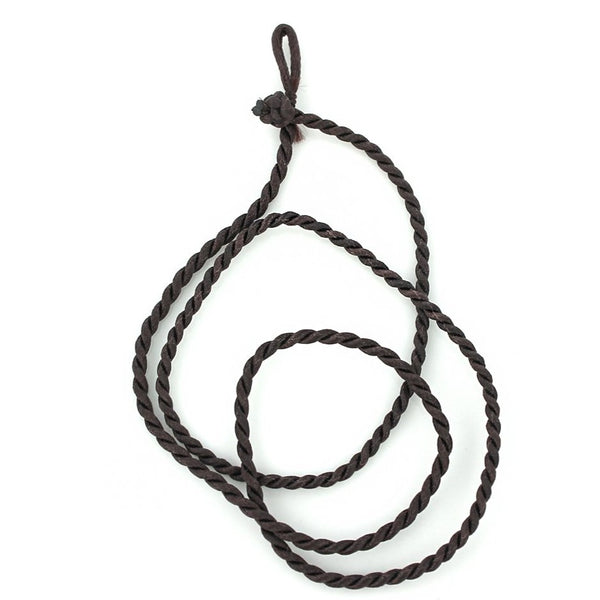 Brown Twisted Nylon Adjustable Necklaces 17" - 2mm - 25 Necklaces - N522