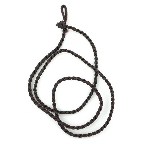 Brown Twisted Nylon Adjustable Necklaces 17" - 2mm - 5 Necklaces - N522
