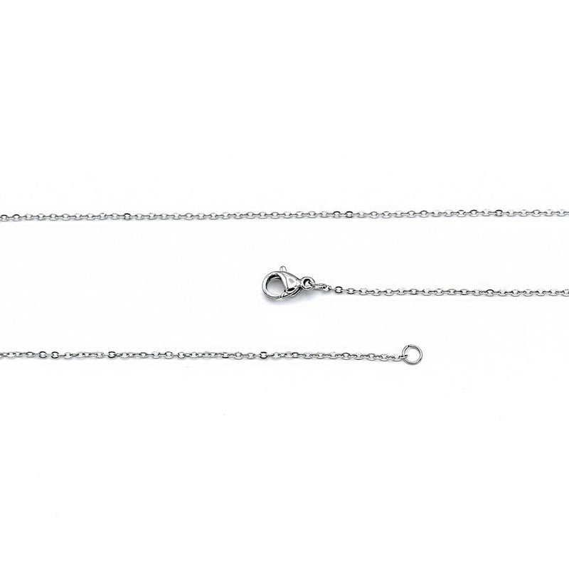 Stainless Steel Cable Chain Necklaces 18" - 1.5mm - 1 Necklace - N743