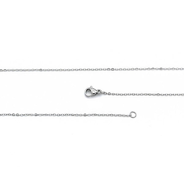 Stainless Steel Cable Chain Necklaces 18" - 1.5mm - 10 Necklaces - N743