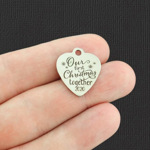 Our First Christmas Stainless Steel Charms - Together 2020 - BFS011-5594
