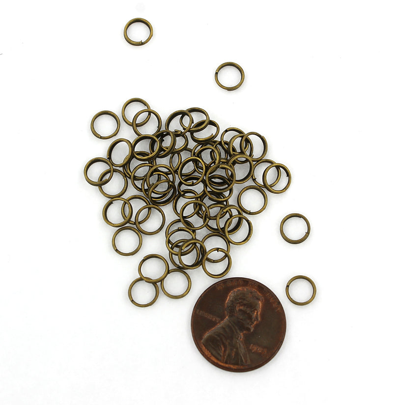 Anneaux fendus en bronze antique 5 mm x 0,7 mm - Calibre 21 ouvert - 500 anneaux - J031