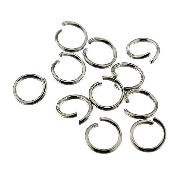 Stainless Steel Jump Rings 8mm x 1mm - Open 18 Gauge - 200 Rings - J130