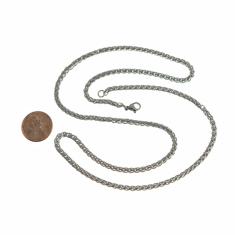 Stainless Steel Rope Chain Necklace 23" - 3mm - 1 Necklace - N021