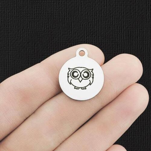 Owl Stainless Steel Charms - BFS001-5887