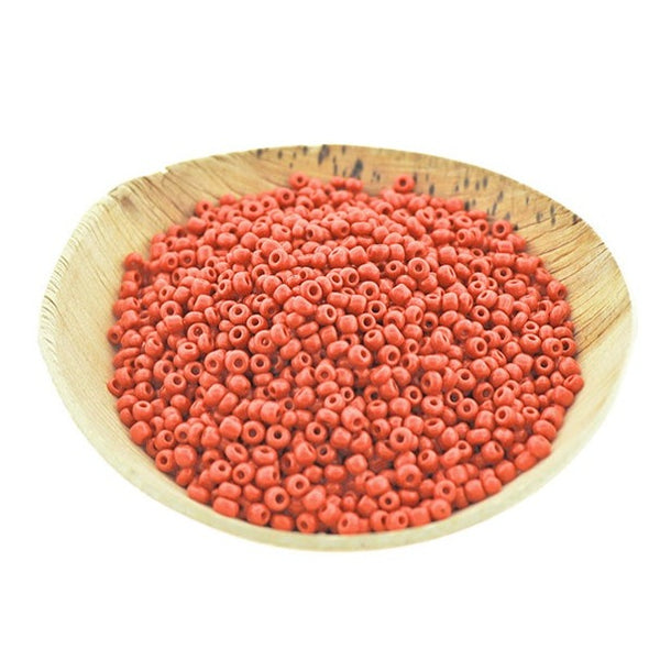 Seed Glass Beads 10/0 2mm - Red - 50g 1000 Beads - BD2230