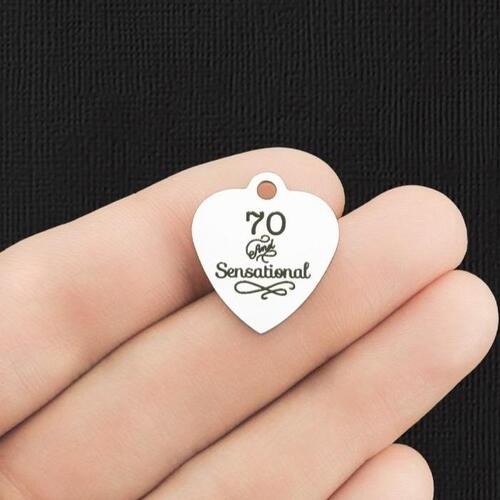 70 and Sensational Stainless Steel Charms - BFS011-5926