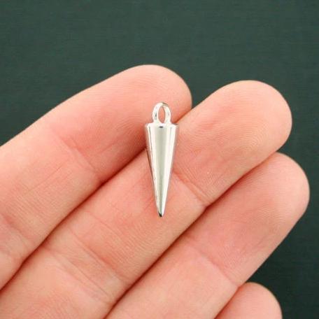 10 breloques ton argent Spike 3D - SC6418