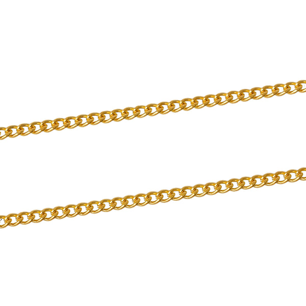 Bulk Gold Tone Curb Chain 32ft - 1.2mm - FD236