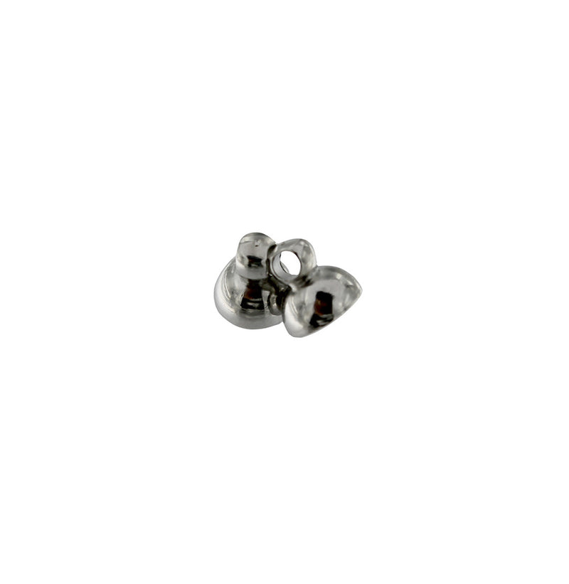 Silver Tone Magnetic Clasp 12mm x 6mm - 4 Clasps 8 Pieces - FD673