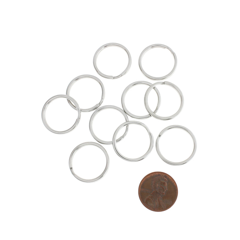 Stainless Steel Split Rings 20mm x 1.6mm - Open 14 Gauge - 10 Rings - Z689