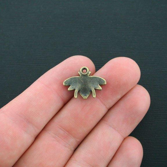 10 Bee Antique Bronze Tone Charms - BC872