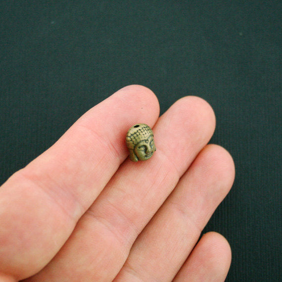 Bouddha Spacer Beads 11mm x 9mm - Ton Bronze Antique - 8 Perles - BC581