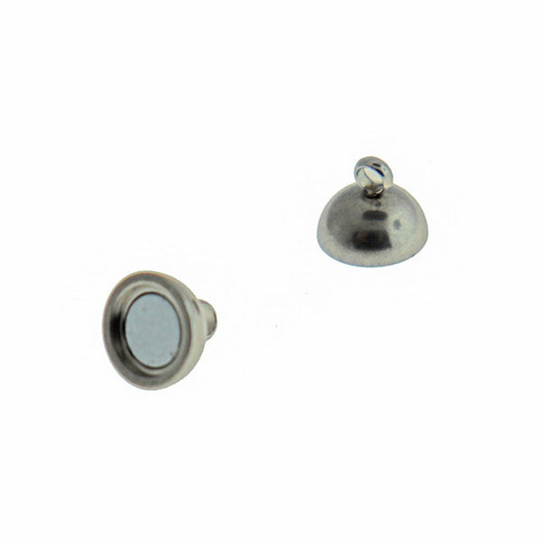 Fermoir Aimanté Acier Inoxydable 14mm x 8mm - 2 Fermoirs 4 Pièces - FD1073