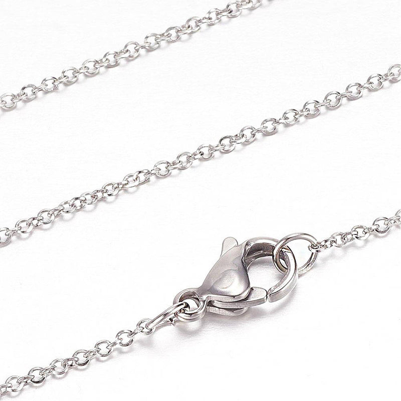 Stainless Steel Cable Chain Necklace 20" - 1mm - 1 Necklace - N366