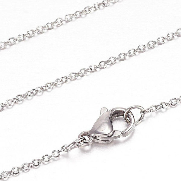 Stainless Steel Cable Chain Necklace 20" - 1mm - 10 Necklaces - N366