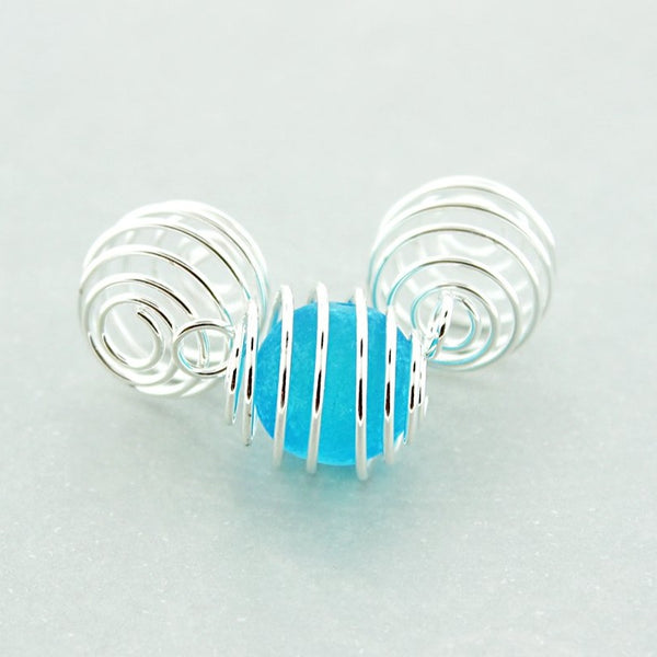 Cages à perles argentées - 17 mm x 14 mm - 50 pièces - FD810
